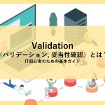 Validation（バリデーション, 妥当性確認）とは？│IT初心者のための基本ガイド